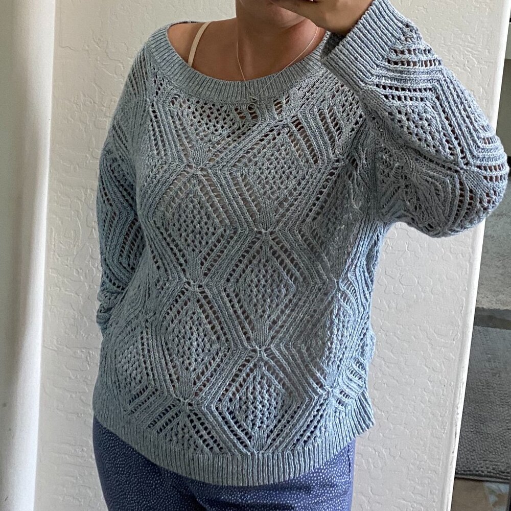 Old Navy Baby Blue Chunky Sweater